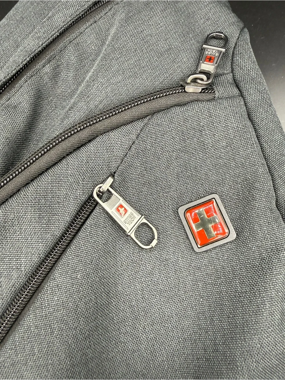 Swiss Tech Dark Gray Crossbody Sling Travel Bag